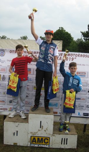 MX 85 Reljan Kuzman, Vuk Drmanac i Aleksa Milosavljević (sleva)