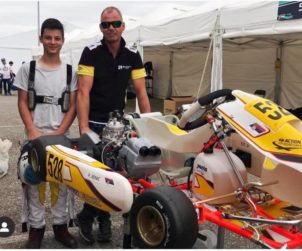 Filip Jenić i mehaničar Lonato Italija FIA Akademija