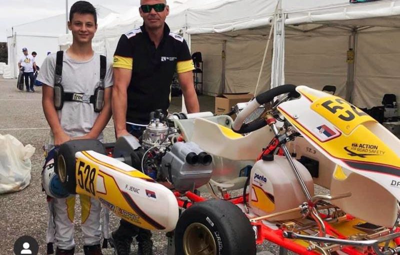 Filip Jenić i mehaničar Lonato Italija FIA Akademija