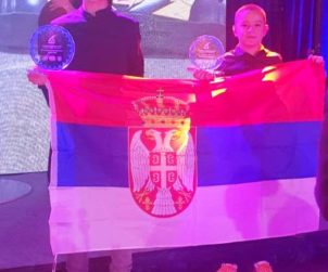 Filip Jenič i Nemanja Jovanović proglašenje karting CEZ Tirana