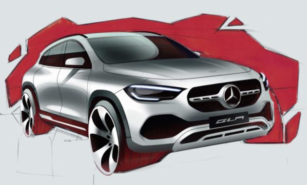 Mercedes-Benz GLA Designskizze // Mercedes-Benz GLA design sketch