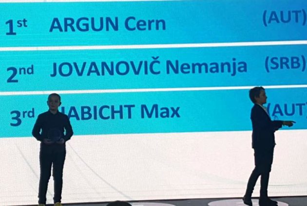 Nemanja Neca Jovanović čin dodele nagrada u klasi rotaks mini