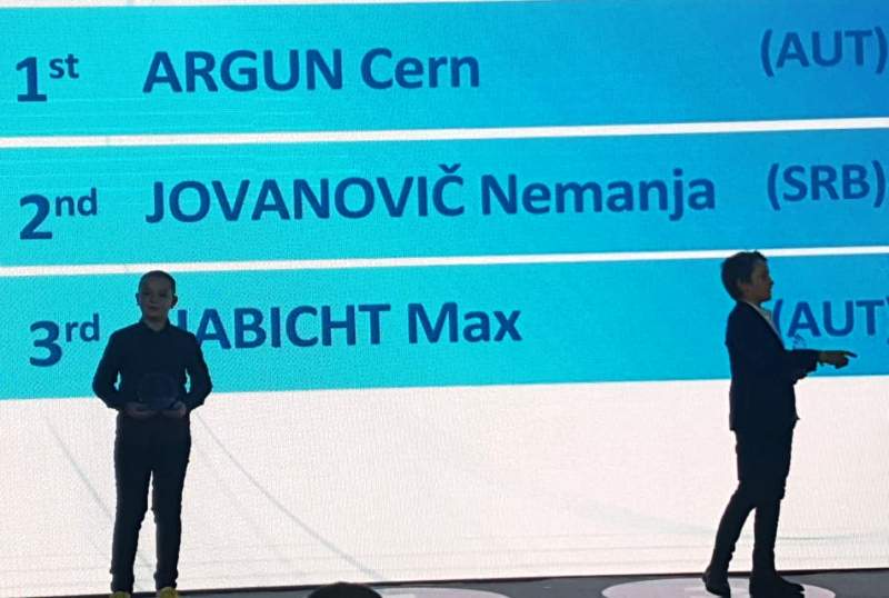 Nemanja Neca Jovanović čin dodele nagrada u klasi rotaks mini