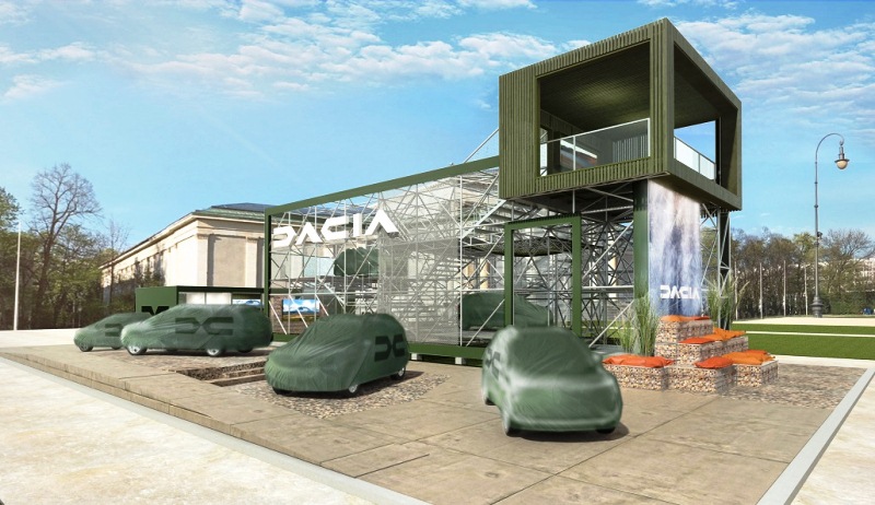 Vue 3D stand Dacia