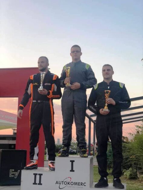 KZ 2 Autokomerc 1. U. Stevanović, 2. V. Pavlović, 3. I. Stanojević
