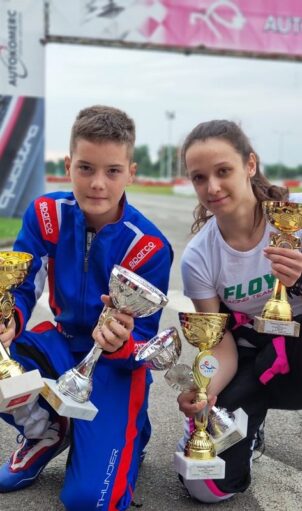 Lazar Jocović i Milica Vojvodić Autokomerc SSKS maj 2022