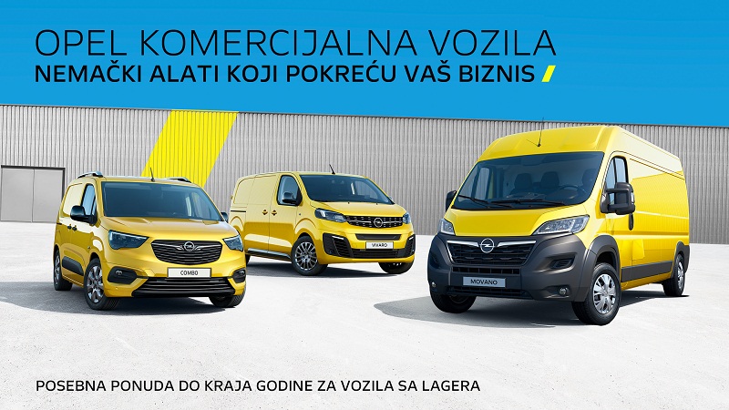 LCV Opel Combo, Vivaro i Movano dostupni su za isporuku odmah