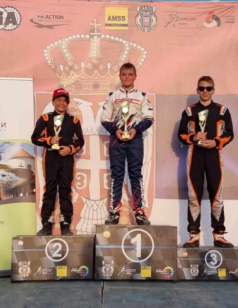 Podijum juniori A. Praizović, 2. U Bogdanić, A. Maksić (sleva)