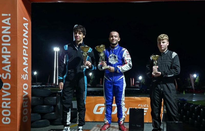 Nemanja Neca Jovanović Jagodina pobednički podijum karting oktobar 2026